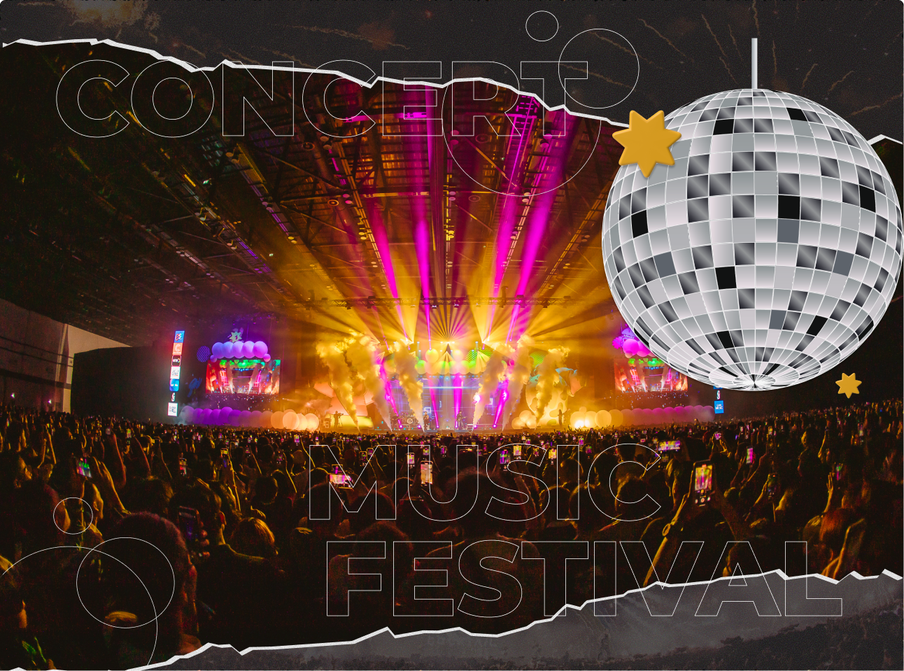 ภาพบรรยากาศเวทีในงานเทศกาลดนตรี Monster Music Festival