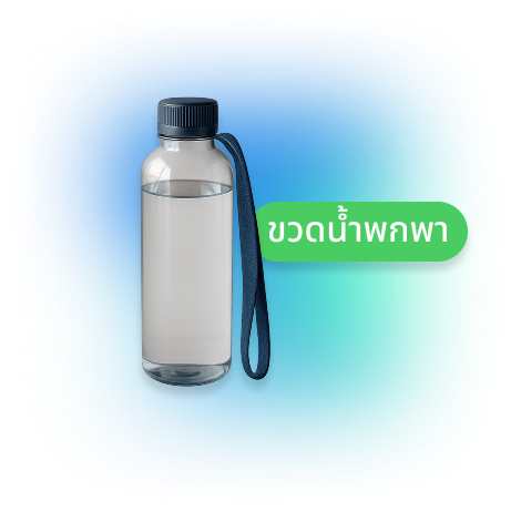 ภาพขวดน้ำพกพาสำหรับเติมน้ำ