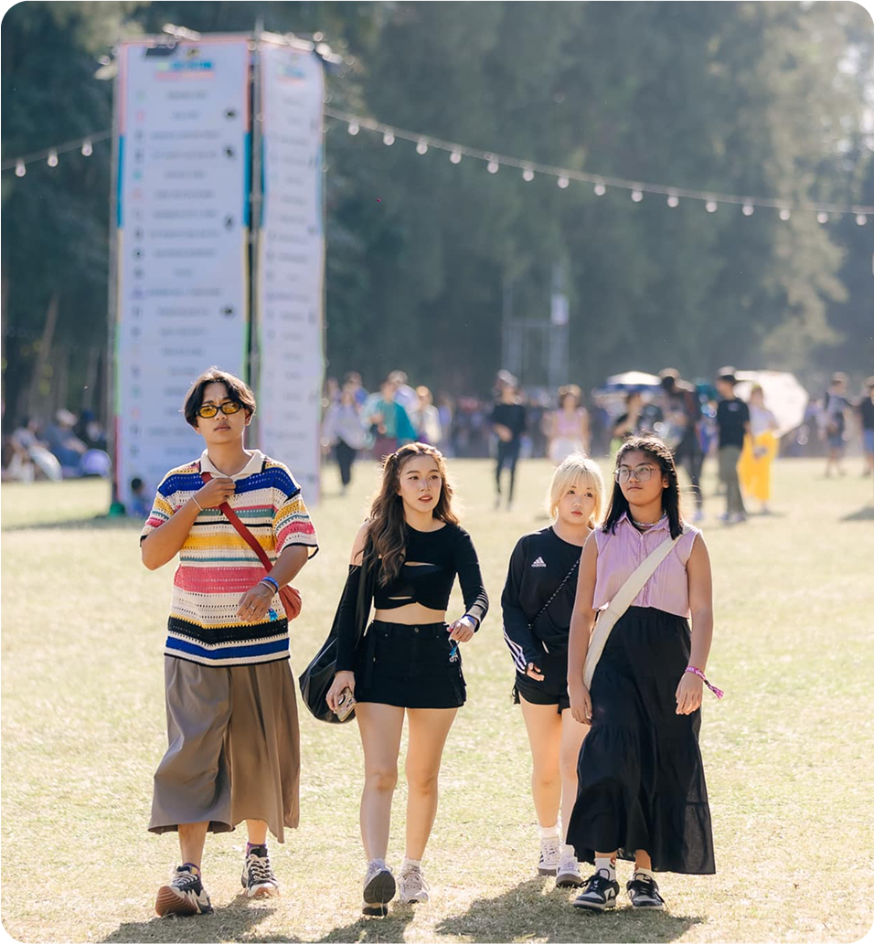 ภาพผู้เข้าชมงานเทศกาลดนตรี Big Mountain Music Festival ที่เขาใหญ่