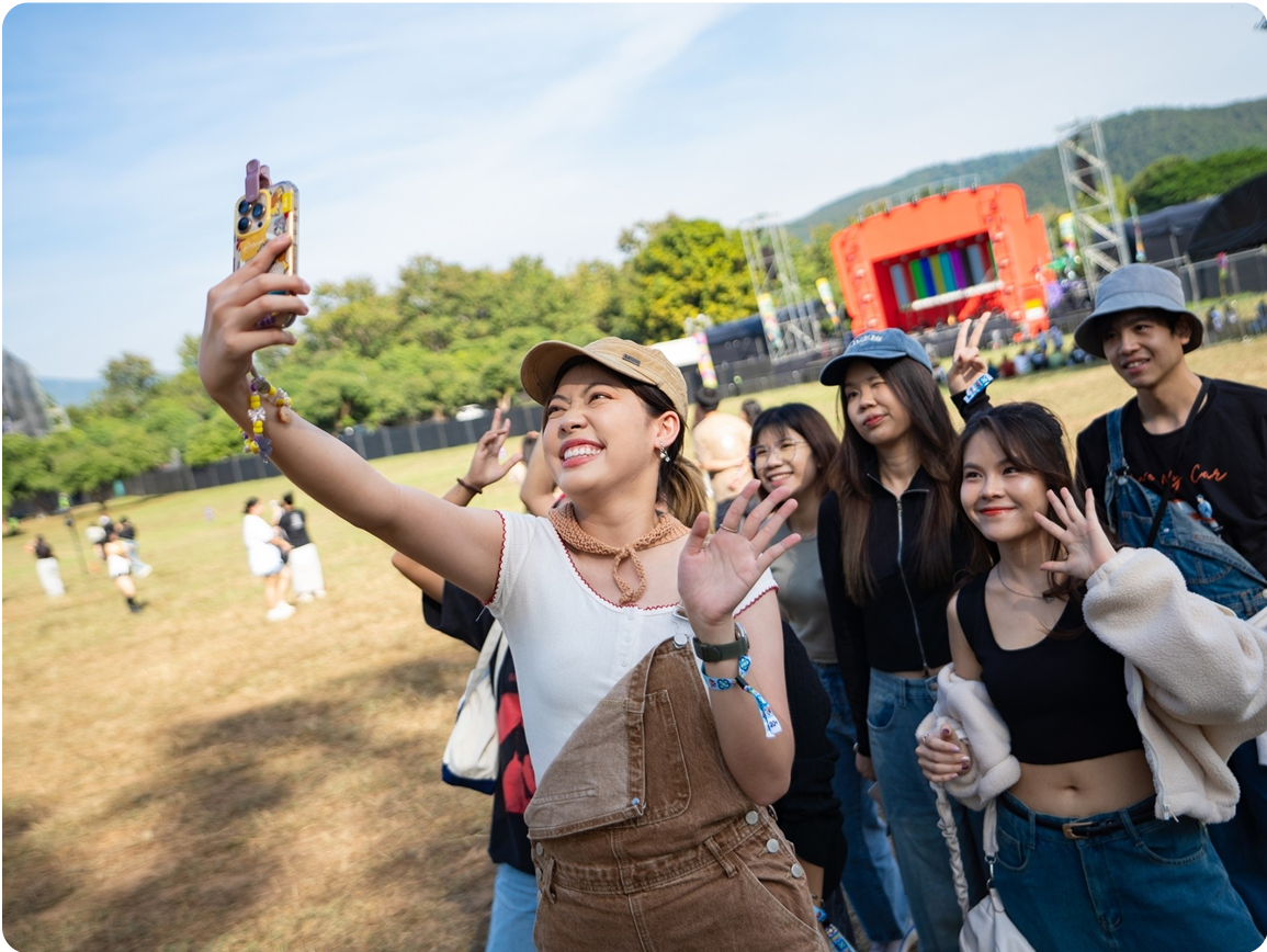 ภาพผู้เข้าชมงานเทศกาลดนตรี เชียงใหญ่เฟส ที่เชียงใหม่